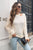 Ribbed Cold Shoulder Round Neck Pullover Sweater